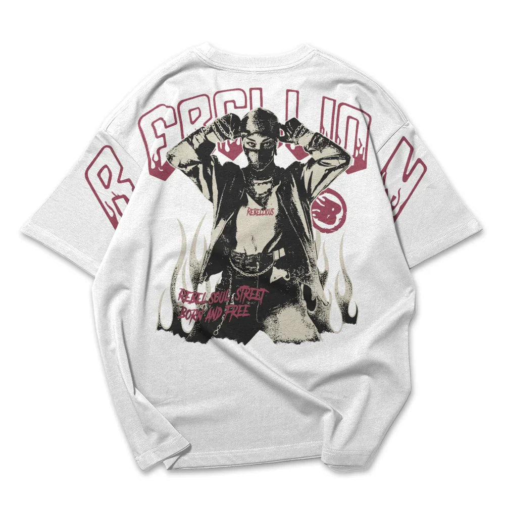 Camiseta Oversized Ombro á Ombro Rebellion Rebellious