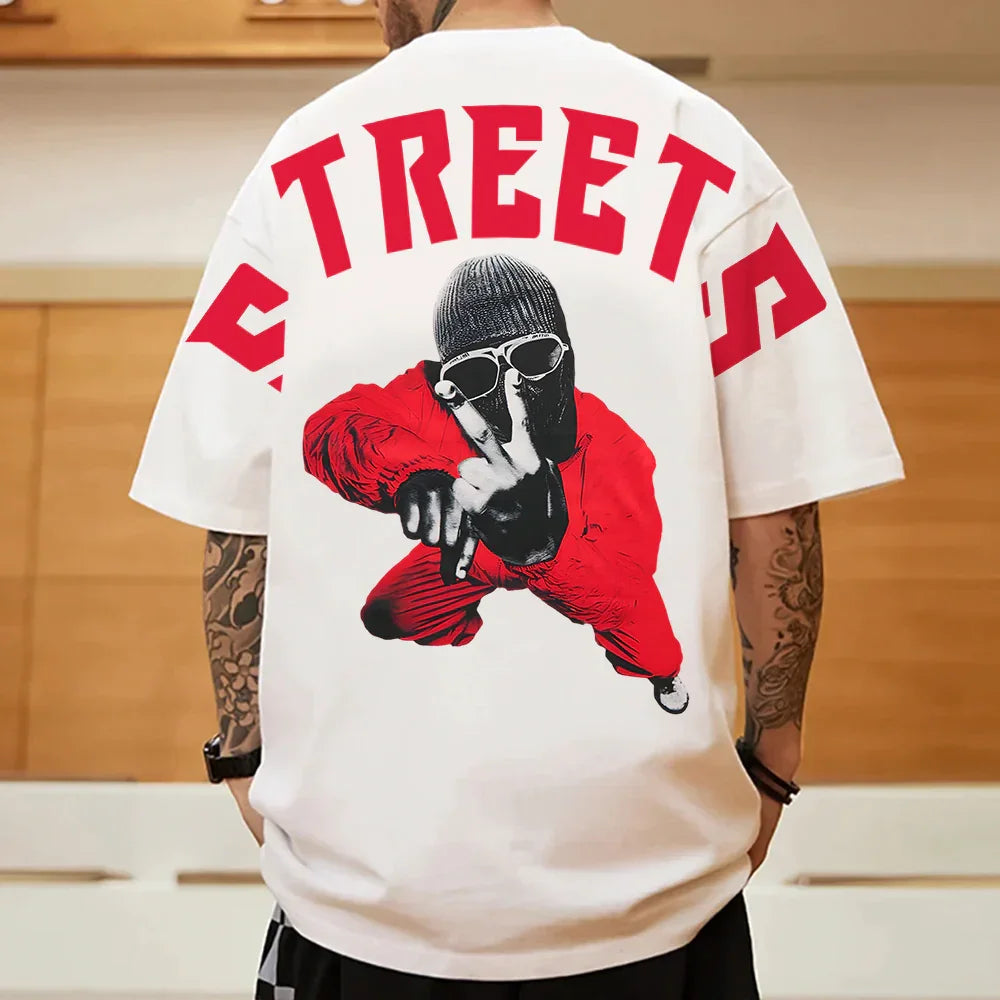 Camiseta Oversized Ombro á Ombro Streets Gang