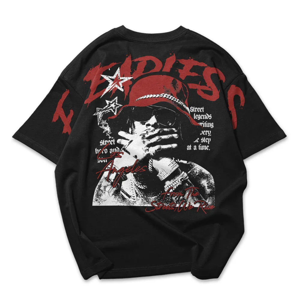 Camiseta Oversized Ombro á Ombro Fearless Los Angeles