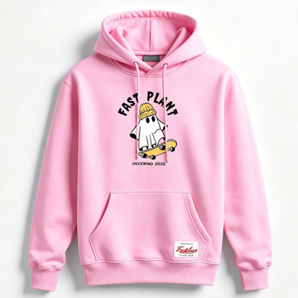 Moletom Fantasma skater rosa inverno 2026