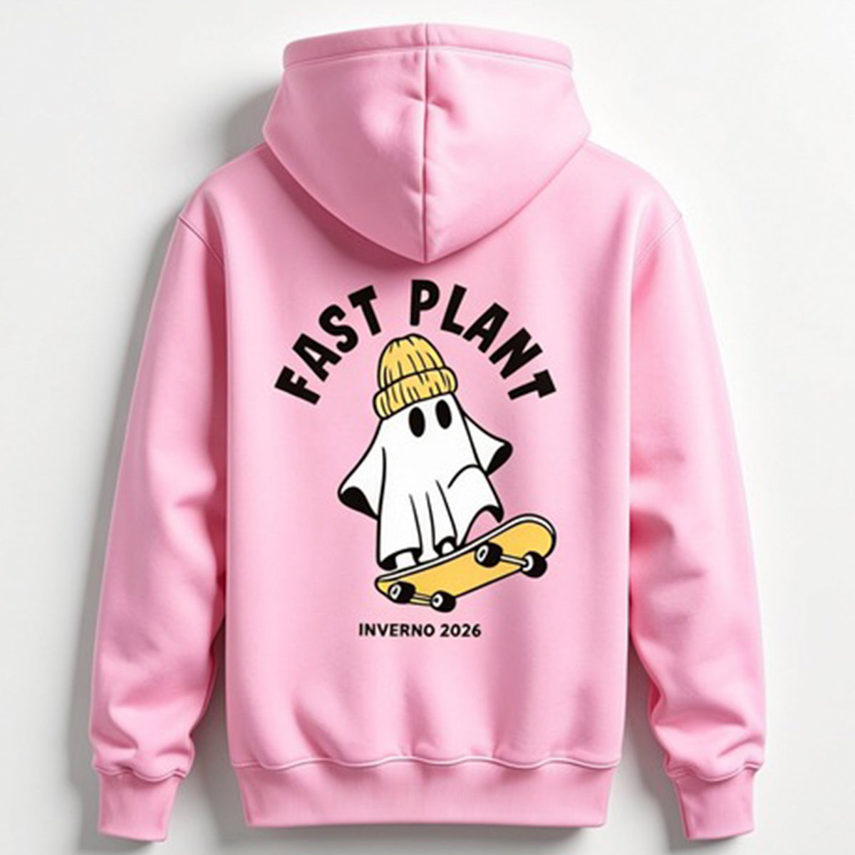 Moletom Fantasma skater rosa inverno 2026