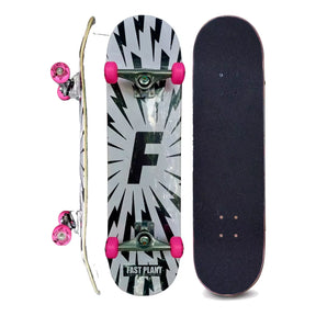 Skate completo montado Fast Plant Raios [roda pink]