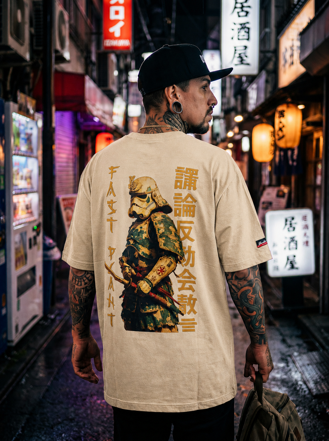 Camiseta Oversized Premium Fast Plant Samurai