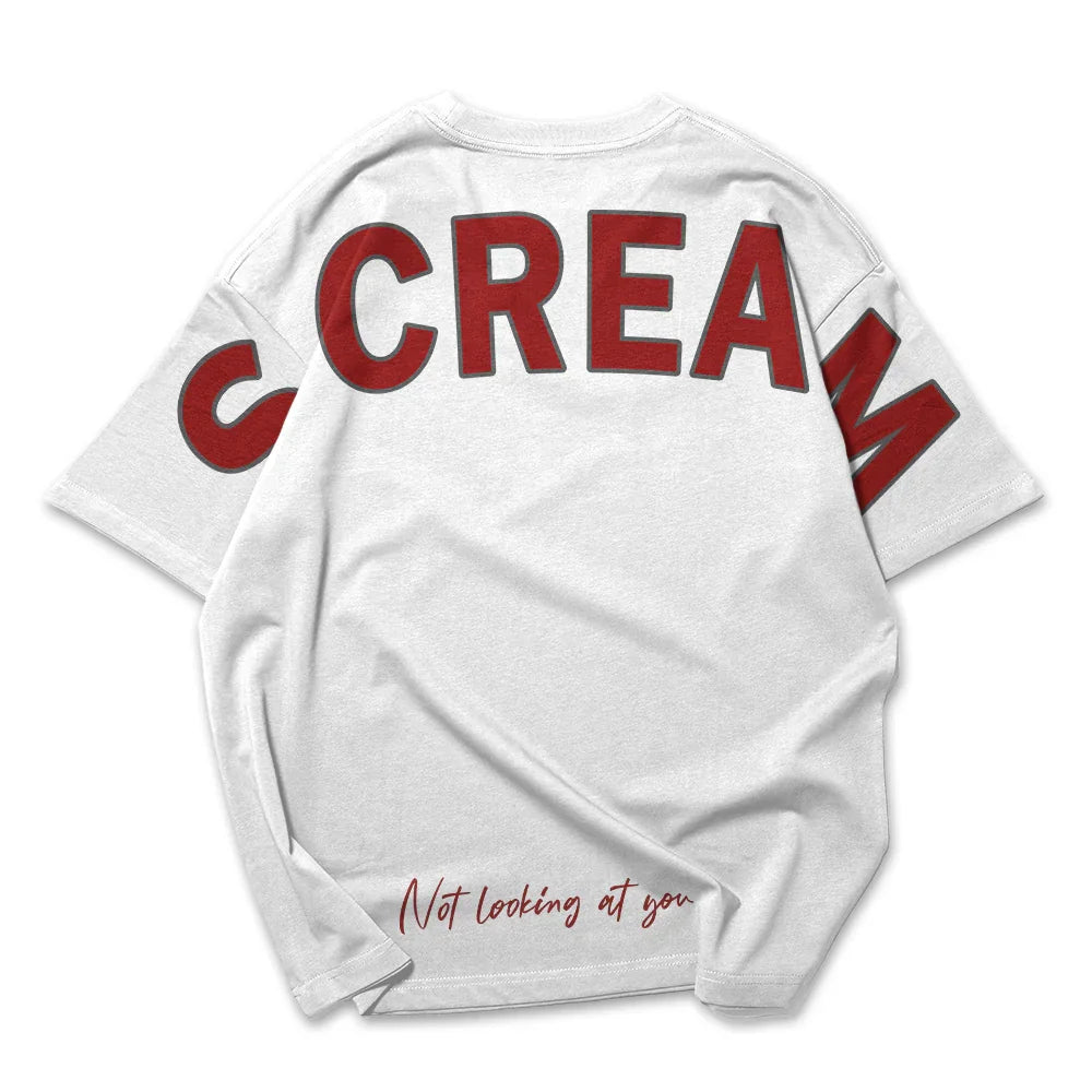 Camiseta Oversized Ombro á Ombro Scream Not Looking