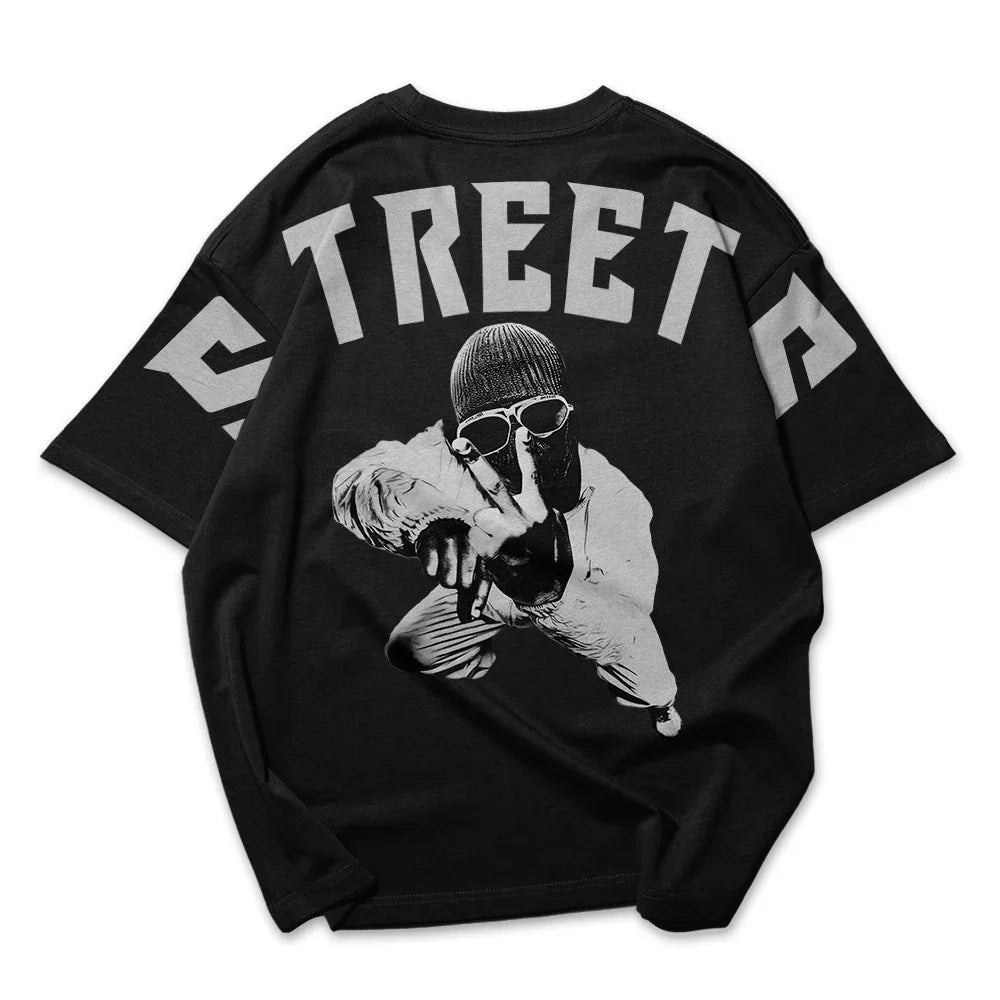 Camiseta Oversized Ombro á Ombro Streets Gang