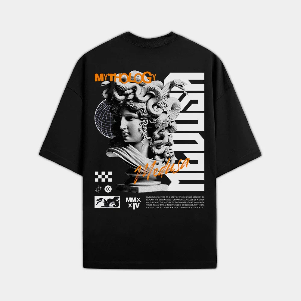 Camiseta Oversized Medusa Grego Style
