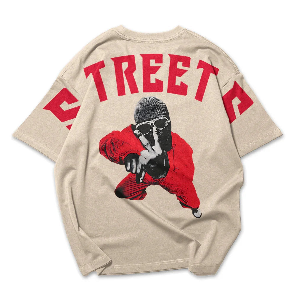 Camiseta Oversized Ombro á Ombro Streets Gang