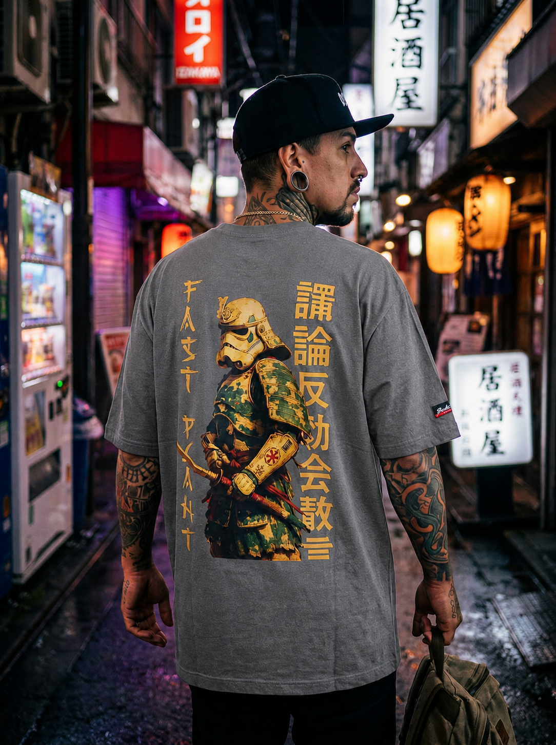 Camiseta Oversized Premium Fast Plant Samurai