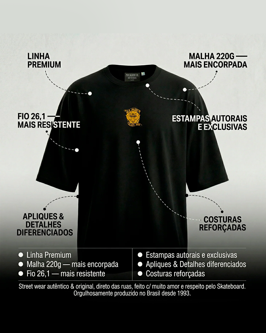 Camiseta Oversized Premium Fast Plant Tiger Pt.