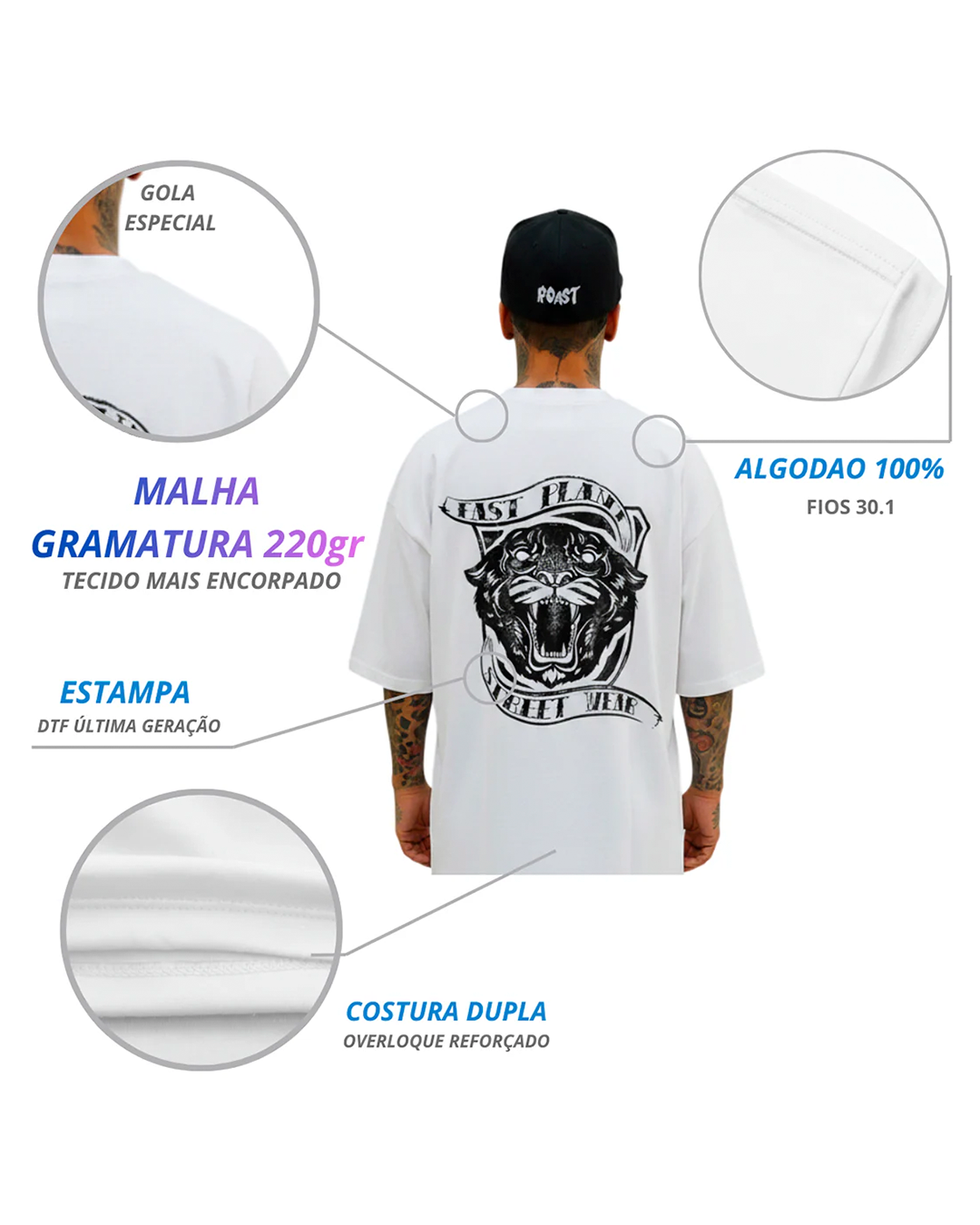 Camiseta Oversized Premium Fast Plant Tiger