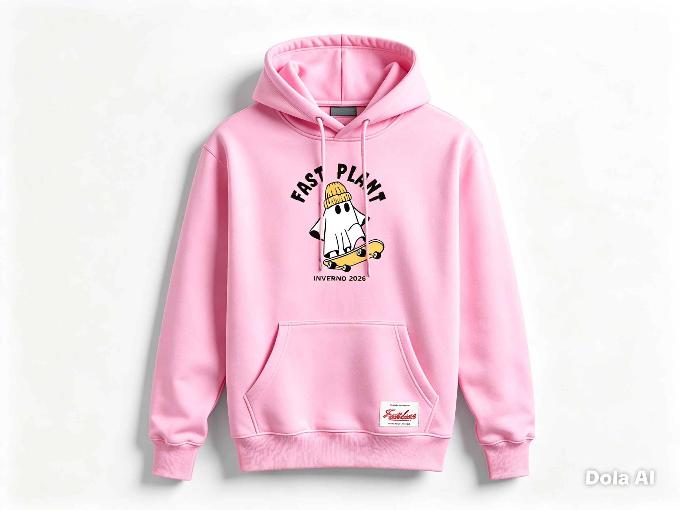 Moletom Fantasma skater rosa inverno 2026