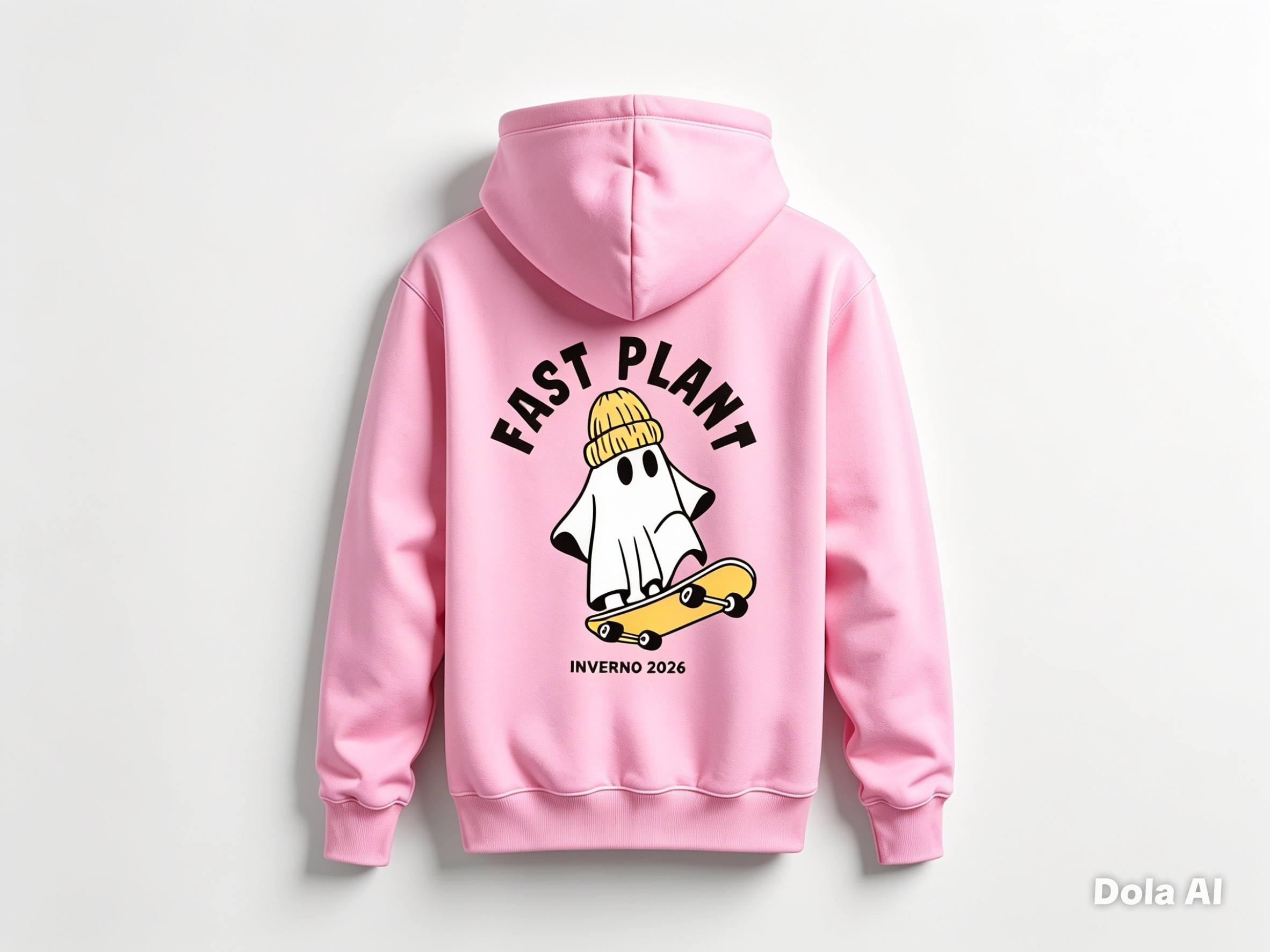 Moletom Fantasma skater rosa inverno 2026