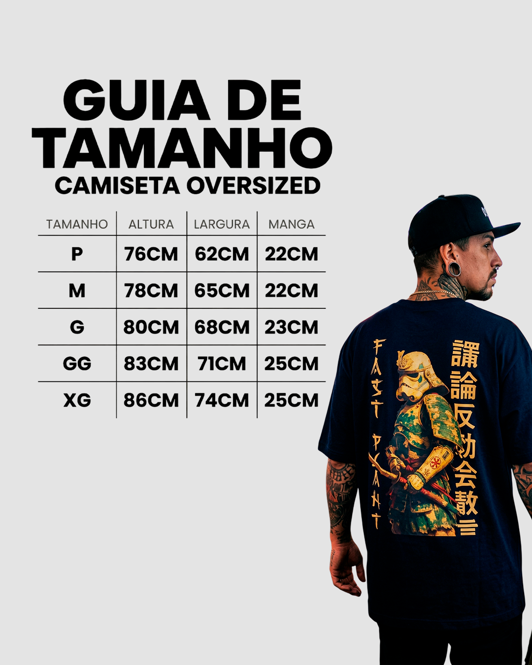 Camiseta Oversized Premium Fast Plant Samurai