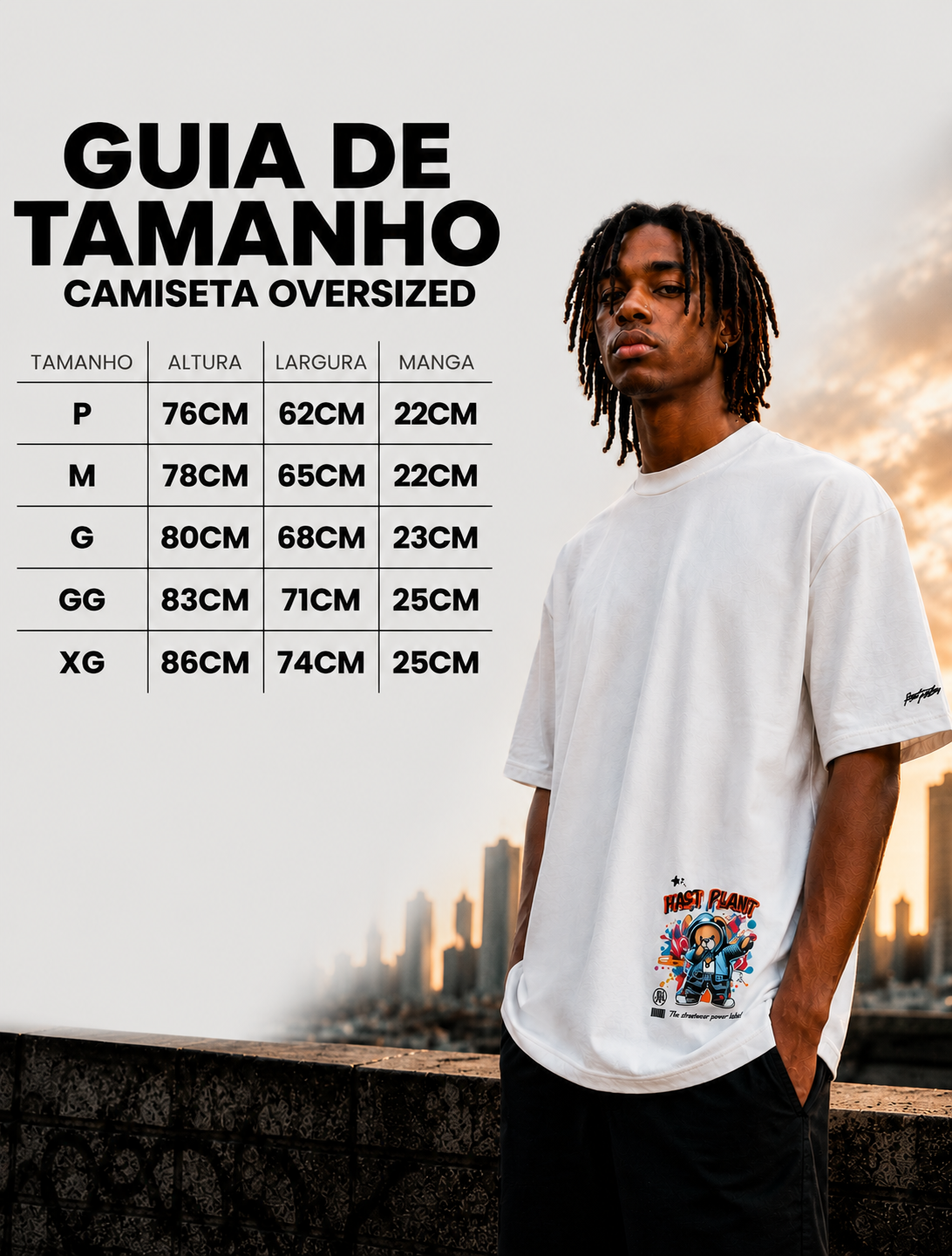 Camiseta Oversized Premium Fast Plant Ursinho