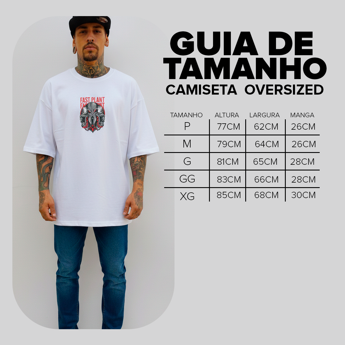 Camiseta Oversized Premium Fast Plant Polvo Br.