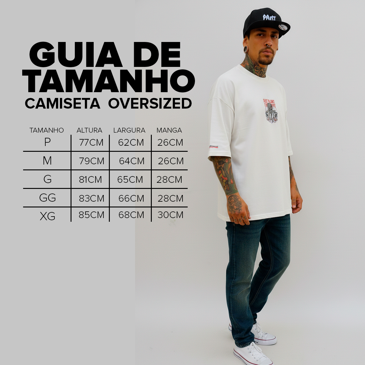 Camiseta oversized Premium Fast Plant Polvo Off Wh.