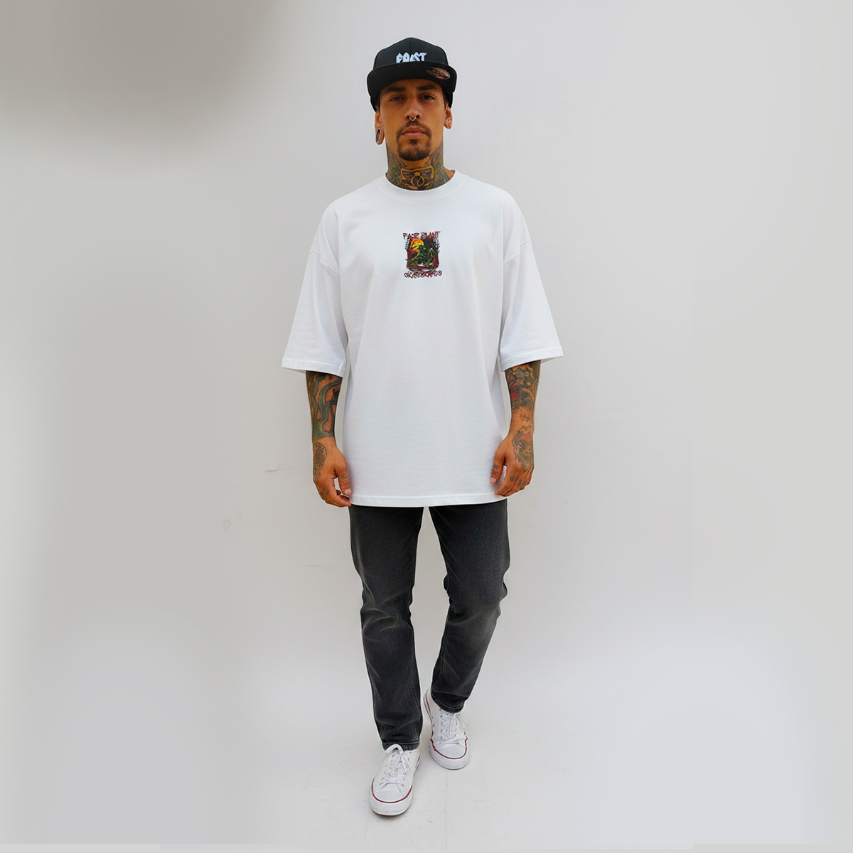 Camiseta Oversized Premium Fast Plant Skate Dark Br.