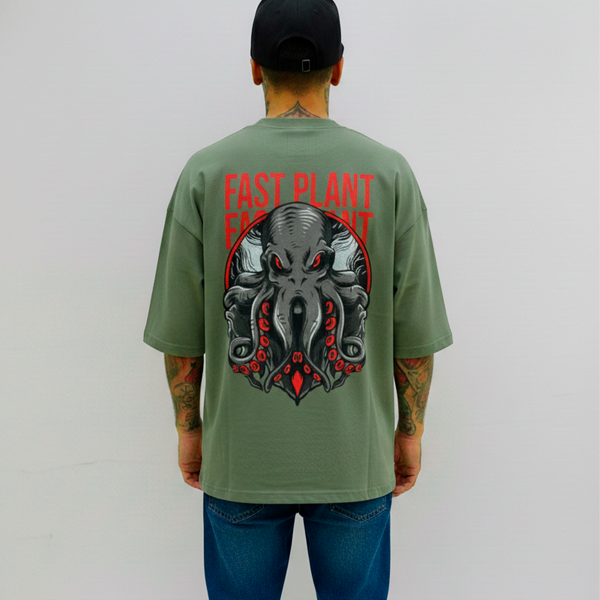 Camiseta Oversized Premium Fast Plant Polvo Vd.