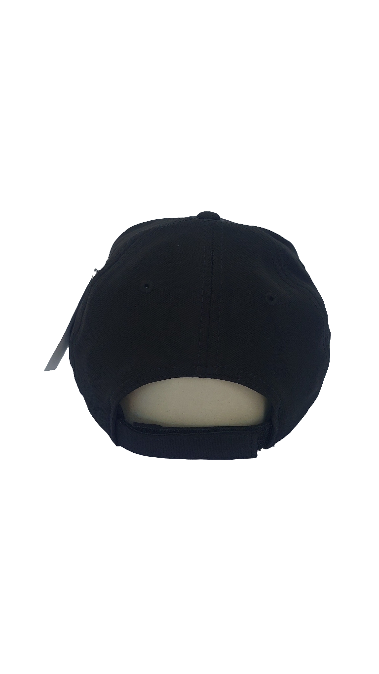Boné beisebol regulador preto bordado