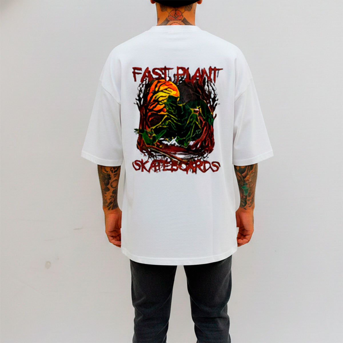 Camiseta Oversized Premium Fast Plant Skate Dark Br.