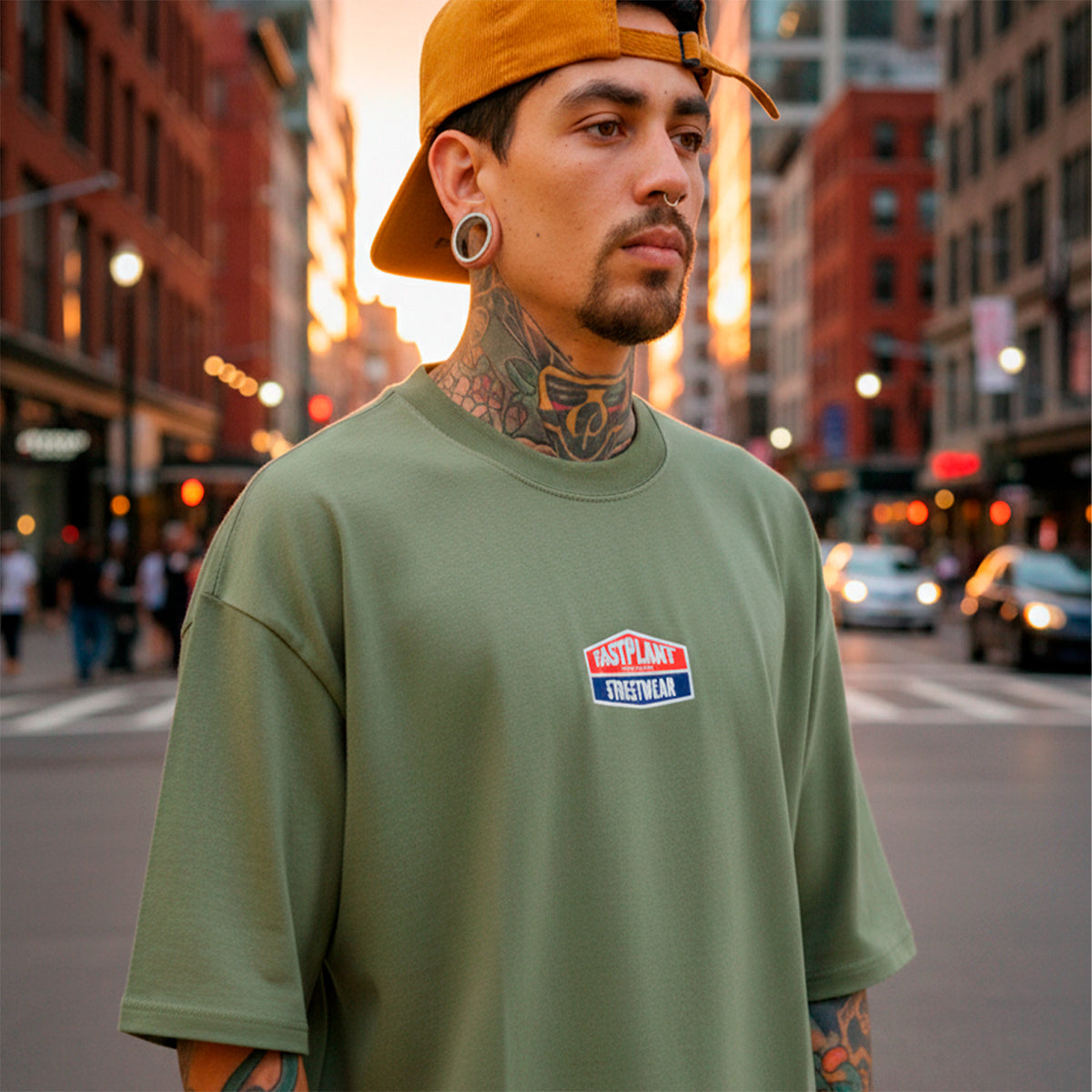 Camiseta Oversized Premium Fast Plant Street Logo