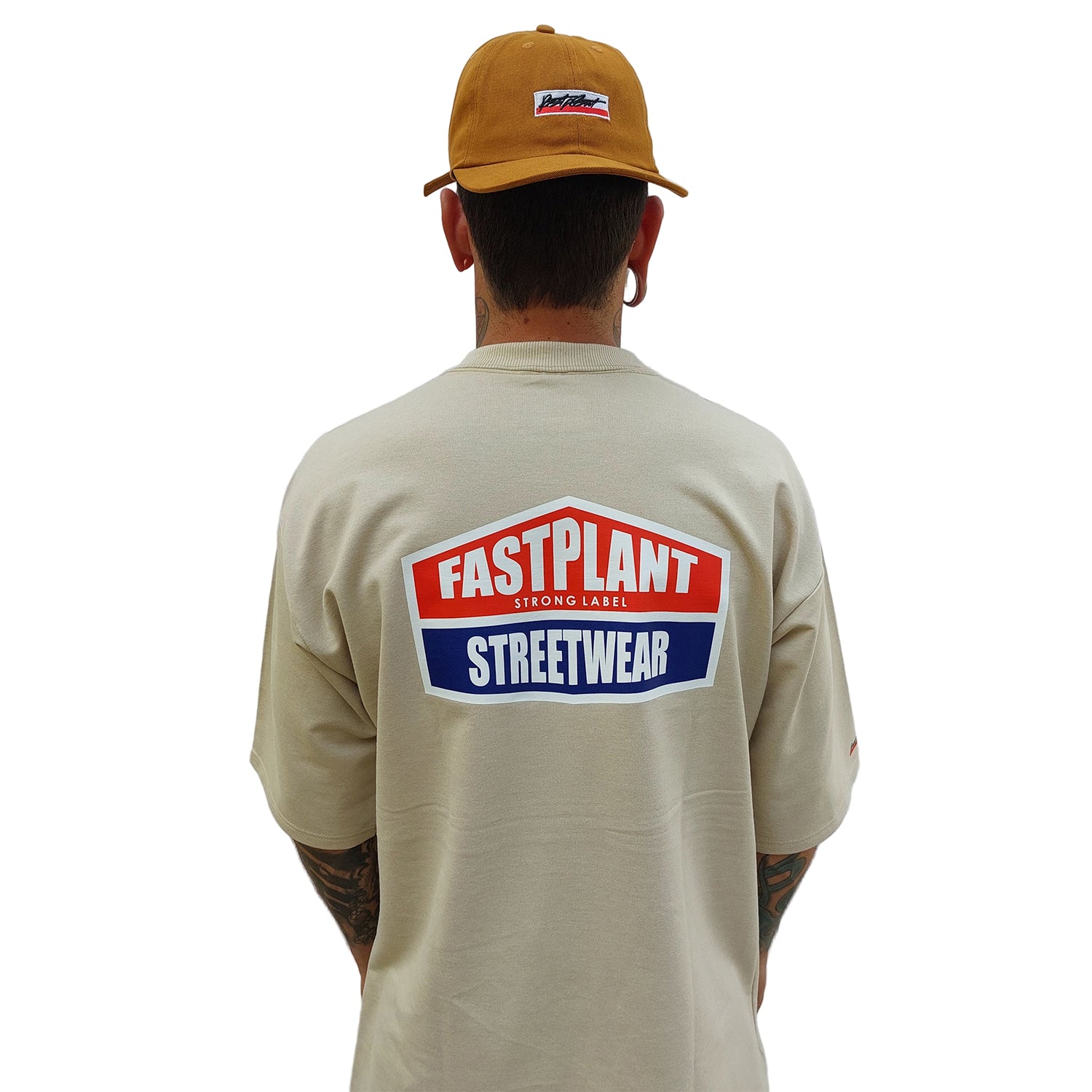 Camiseta Oversized Premium Fast Plant Street Logo Off Wh.
