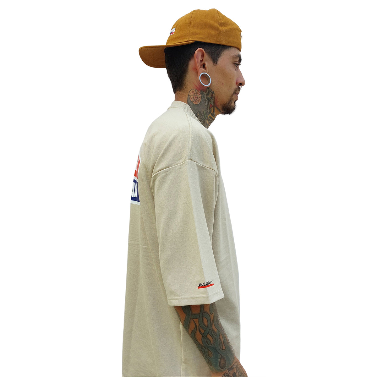 Camiseta Oversized Premium Fast Plant Street Logo Off Wh.