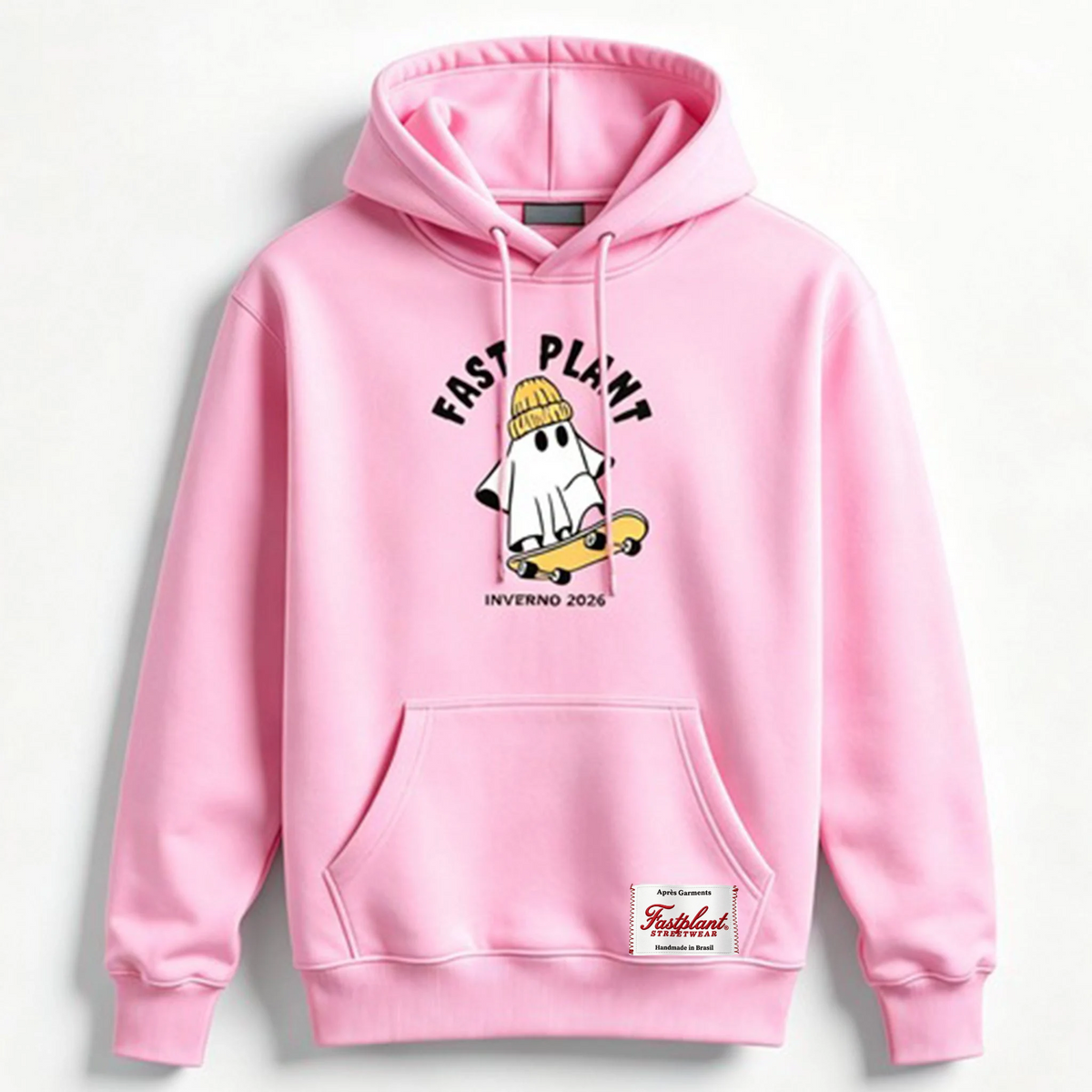 Moletom Fantasma skater rosa inverno 2026