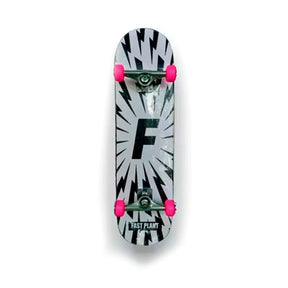 Skate completo montado Fast Plant Raios [roda pink]